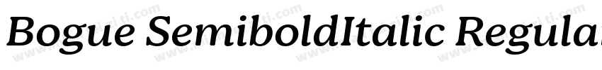 Bogue SemiboldItalic Regular字体转换